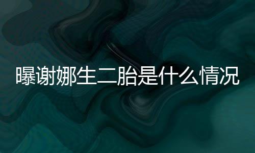么情曝谢况 二胎团是什等官粉丝宣一切娜生